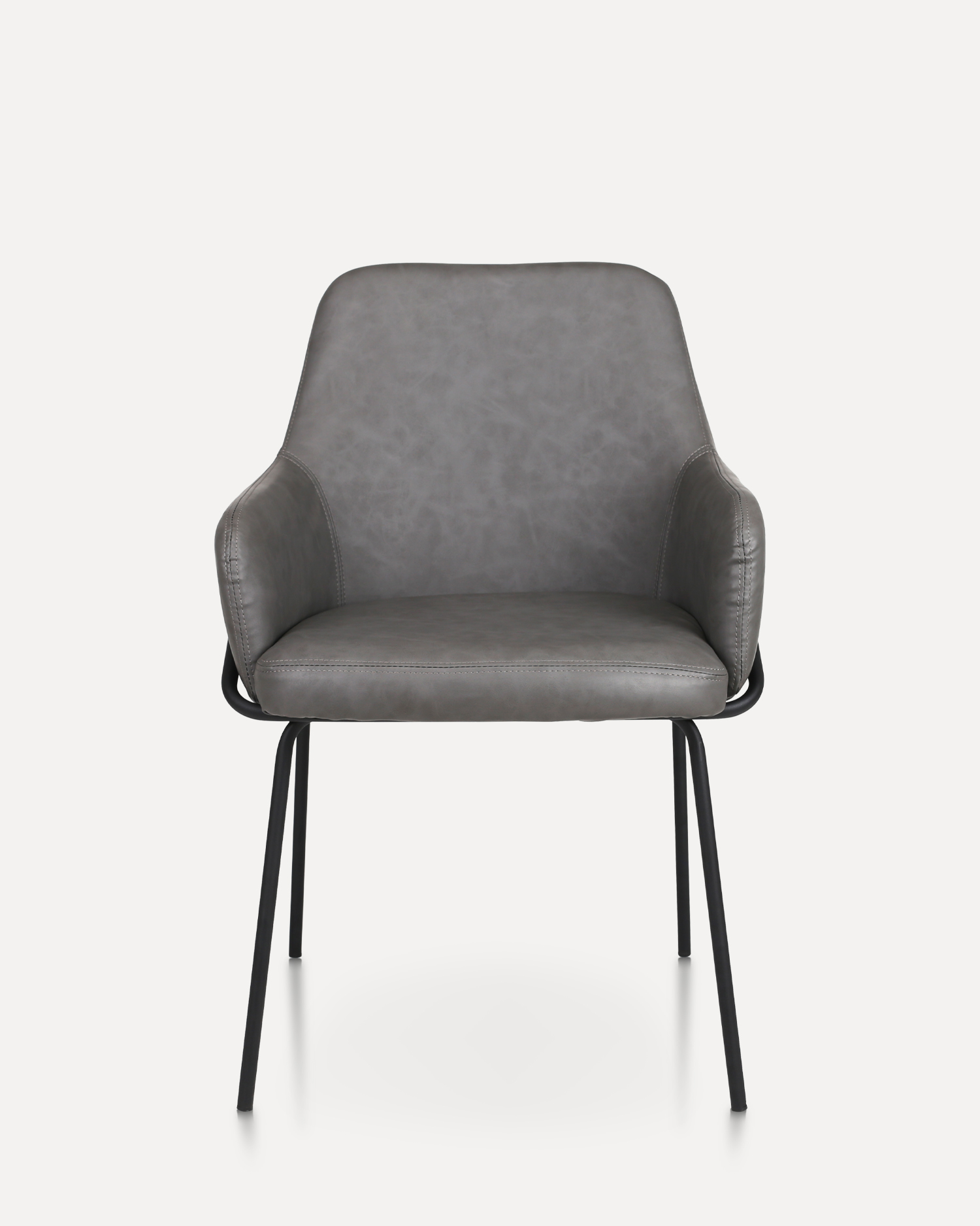 Cathaoir itheacháin leathair le lámh Cathaoir itheacháin leathair le lámh